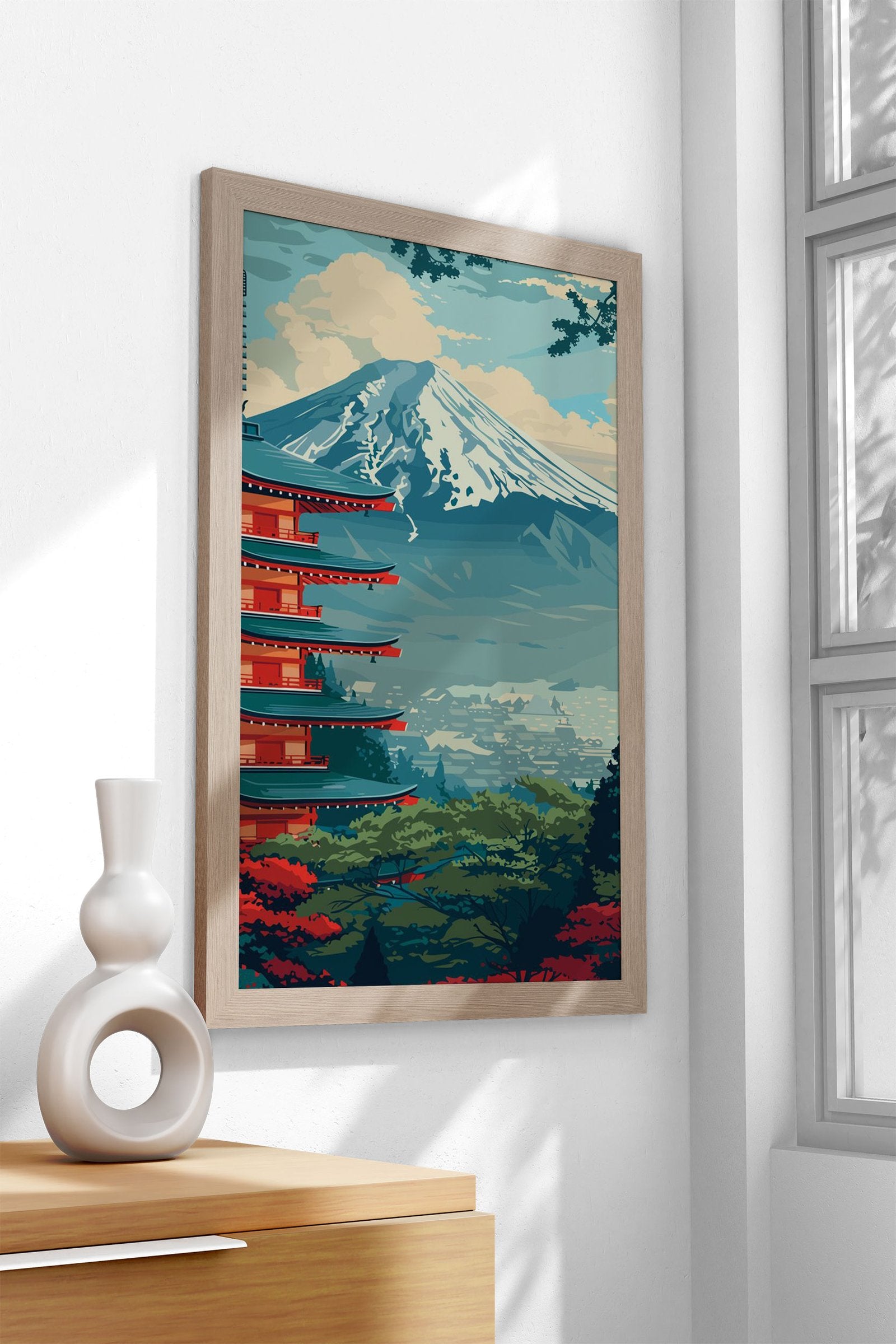 japan Pagoda Landscape Asian Style Poster | Wall Art for Home & Office | High-Quality Print - High-Quality Visual Display