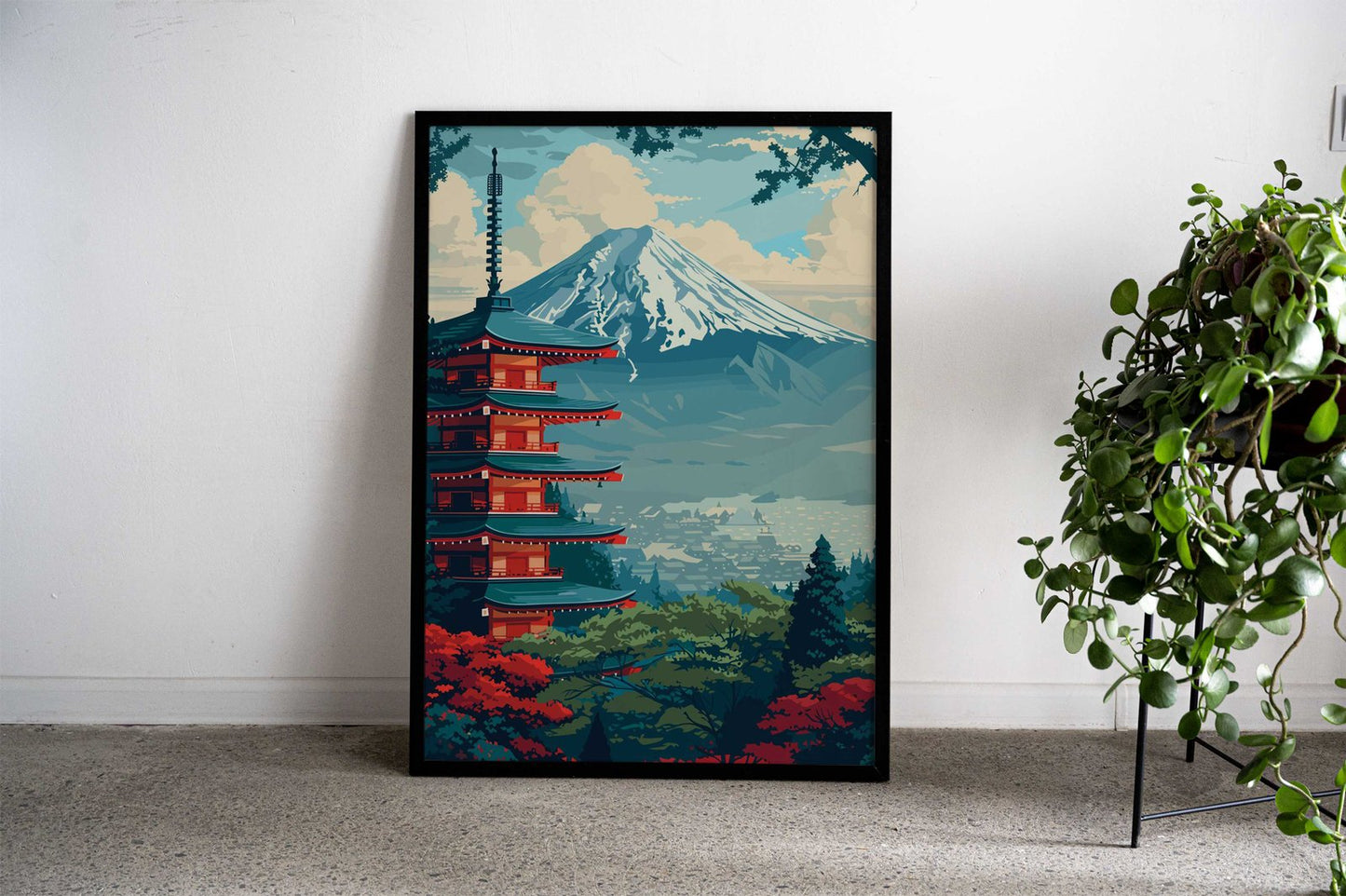 japan Pagoda Landscape Asian Style Poster | Wall Art for Home & Office | High-Quality Print - High-Quality Visual Display