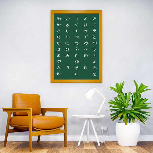 japan alphabet hiragana Asian Style Poster | Wall Art for Home & Office | High-Quality Print - High-Quality Visual Display