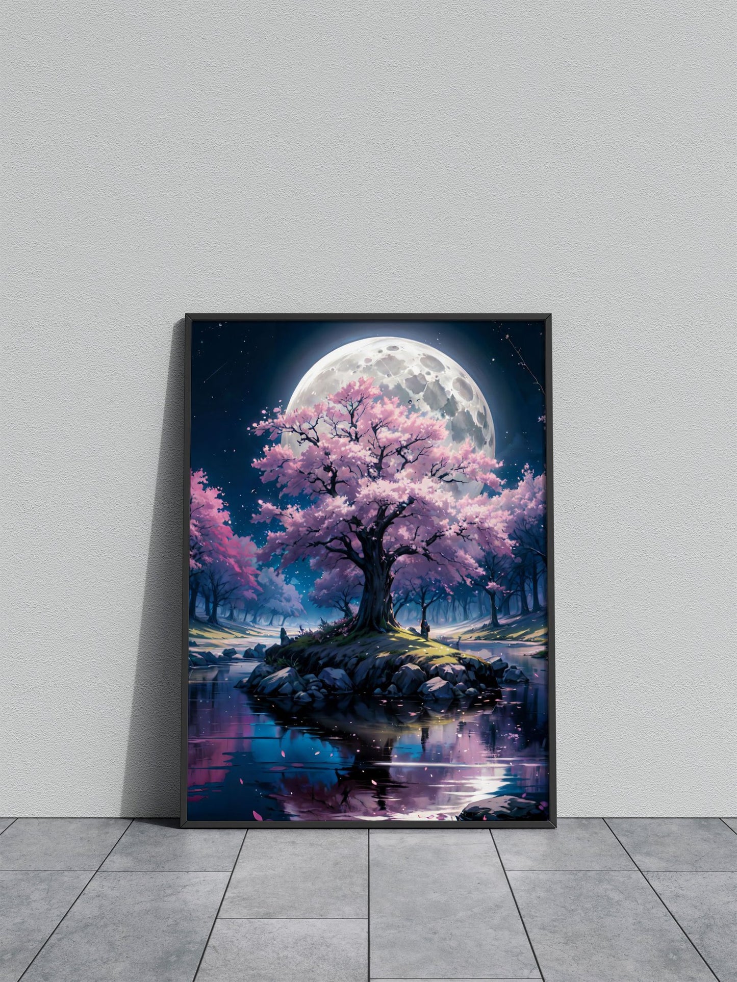 japan cherry blossom Asian Style Poster | Wall Art for Home & Office | High-Quality Print - High-Quality Visual Display