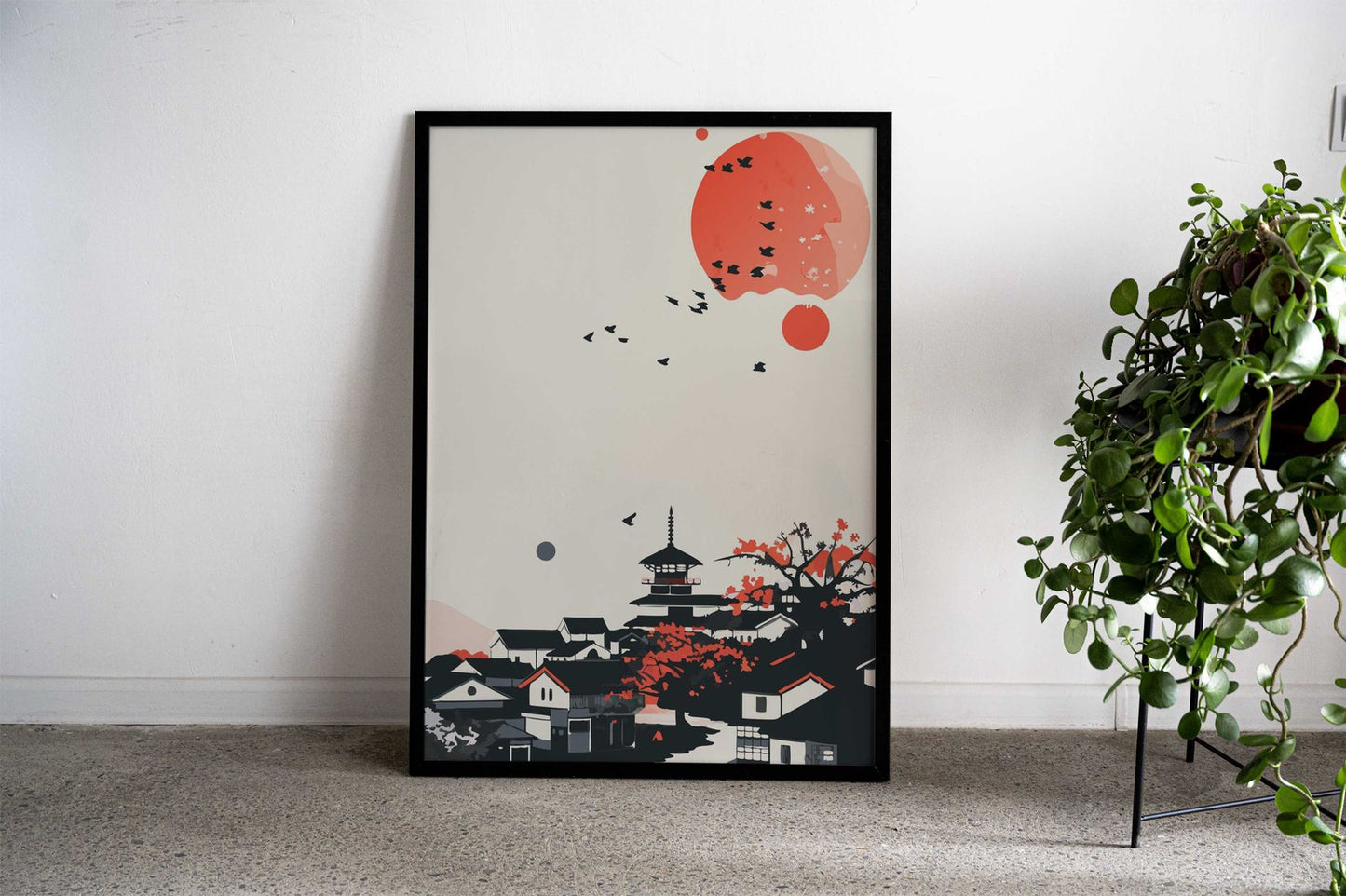 japan city pastel colors Asian Style Poster | Wall Art for Home & Office | High-Quality Print - High-Quality Visual Display