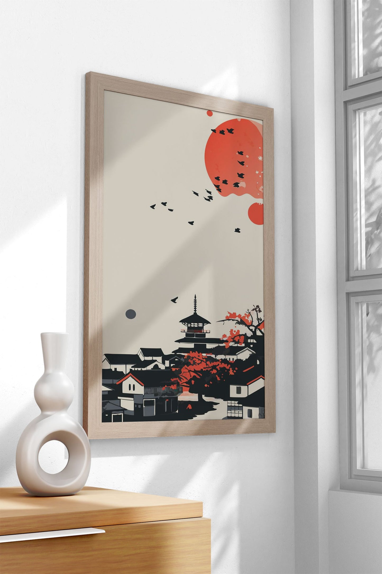 japan city pastel colors Asian Style Poster | Wall Art for Home & Office | High-Quality Print - High-Quality Visual Display