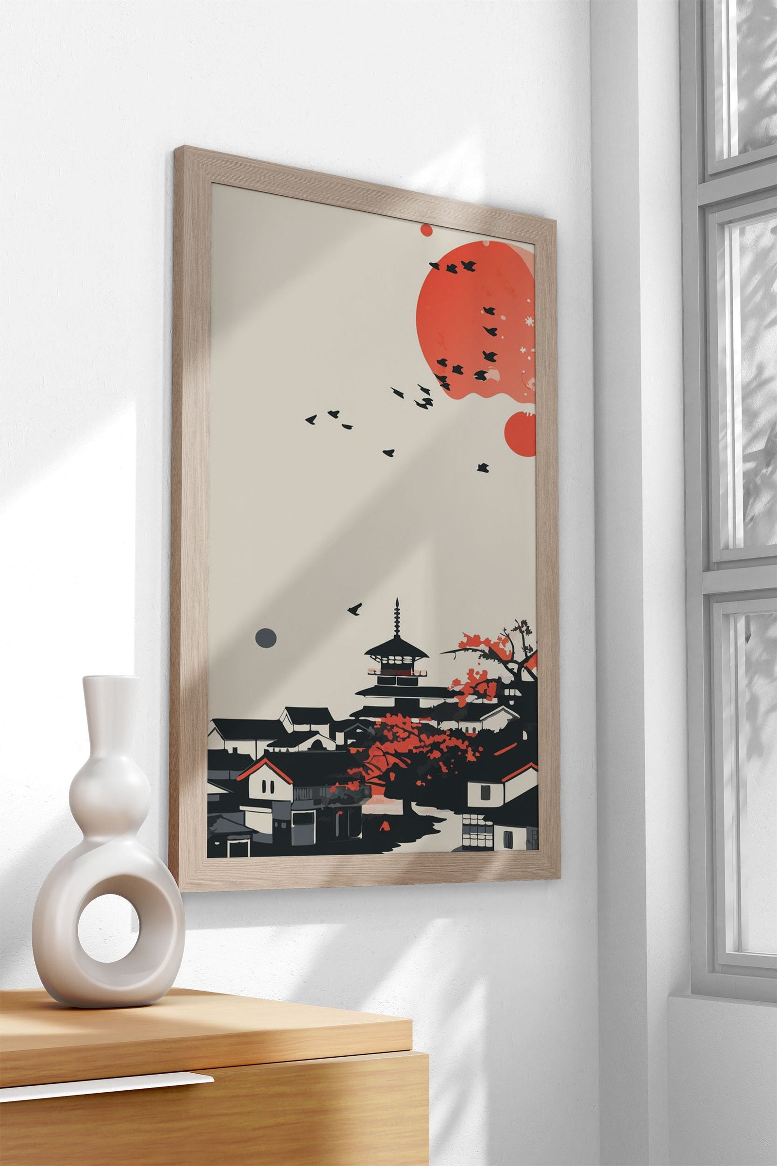 japan city pastel colors Asian Style Poster | Wall Art for Home & Office | High-Quality Print - High-Quality Visual Display