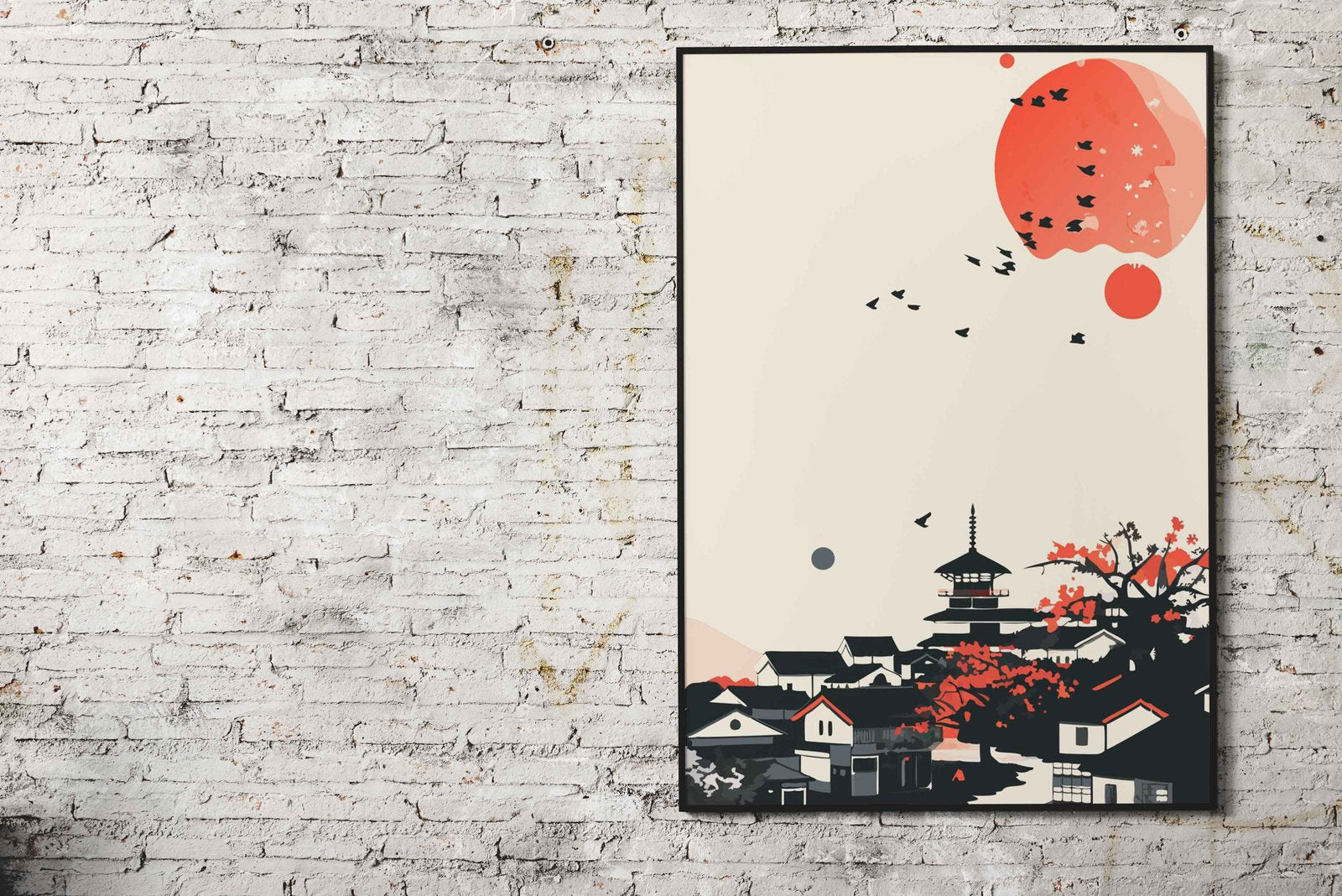 japan city pastel colors Asian Style Poster | Wall Art for Home & Office | High-Quality Print - High-Quality Visual Display