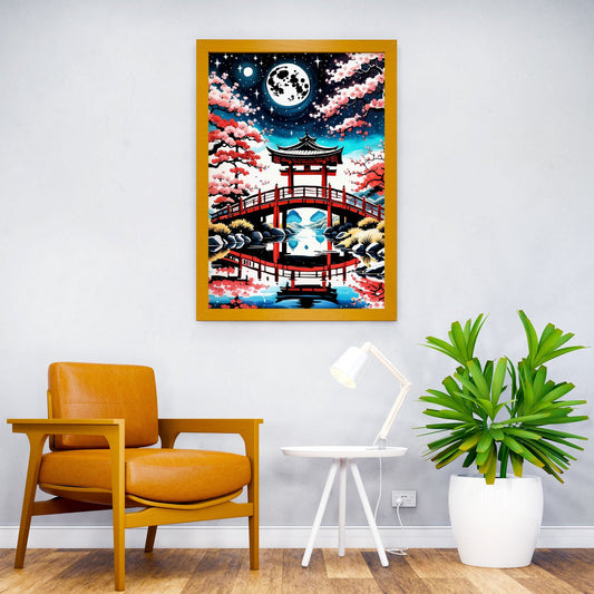 japan landscape cherry Asian Style Poster | Wall Art for Home & Office | High-Quality Print - High-Quality Visual Display