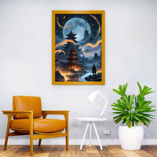 japan samurai landscape Asian Style Poster | Wall Art for Home & Office | High-Quality Print - High-Quality Visual Display