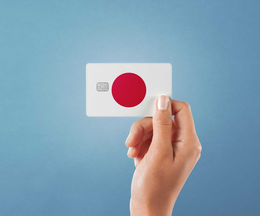 Watercolor japan design | credit card sticker | small chip | credit card skin for nursery and home wall decor.