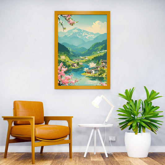 japanese countryside scene Asian Style Poster | Wall Art for Home & Office | High-Quality Print - High-Quality Visual Display