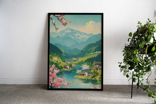 japanese countryside scene Asian Style Poster | Wall Art for Home & Office | High-Quality Print - High-Quality Visual Display