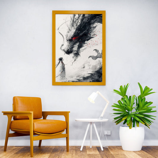 japanese dragon princess Asian Style Poster | Wall Art for Home & Office | High-Quality Print - High-Quality Visual Display