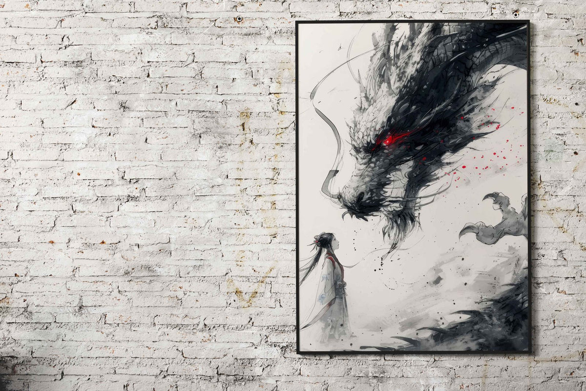japanese dragon princess Asian Style Poster | Wall Art for Home & Office | High-Quality Print - High-Quality Visual Display