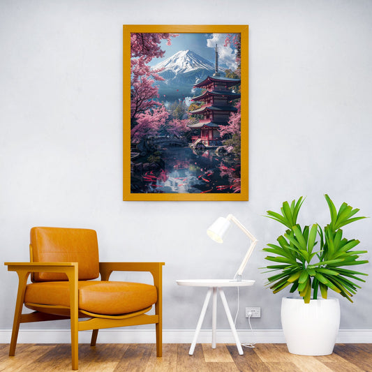 japanese fuji view Asian Style Poster | Wall Art for Home & Office | High-Quality Print - High-Quality Visual Display
