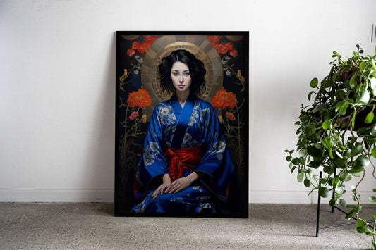 japanese geisha Asian Style Poster | Wall Art for Home & Office | High-Quality Print - High-Quality Visual Display