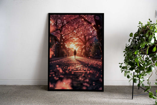 japanese girl in sunset Asian Style Poster | Wall Art for Home & Office | High-Quality Print - High-Quality Visual Display