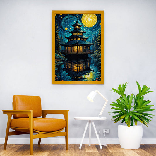 japanese landscape vangogh Asian Style Poster | Wall Art for Home & Office | High-Quality Print - High-Quality Visual Display