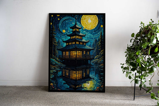 japanese landscape vangogh Asian Style Poster | Wall Art for Home & Office | High-Quality Print - High-Quality Visual Display
