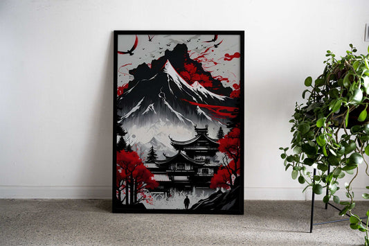 japanese landscape vintage Asian Style Poster | Wall Art for Home & Office | High-Quality Print - High-Quality Visual Display