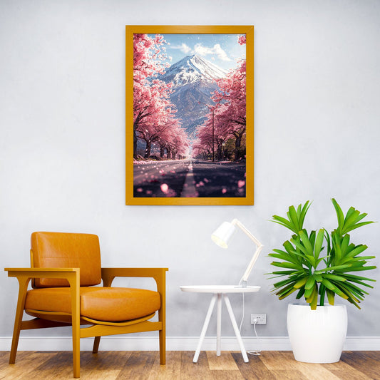 japanese mount fuji road Asian Style Poster | Wall Art for Home & Office | High-Quality Print - High-Quality Visual Display