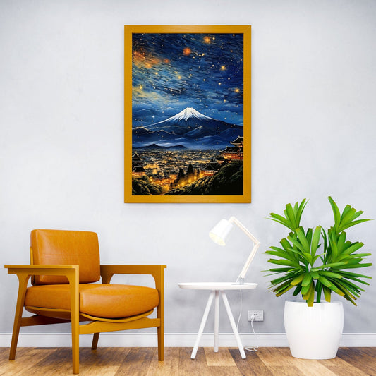 japanese night sky Asian Style Poster | Wall Art for Home & Office | High-Quality Print - High-Quality Visual Display