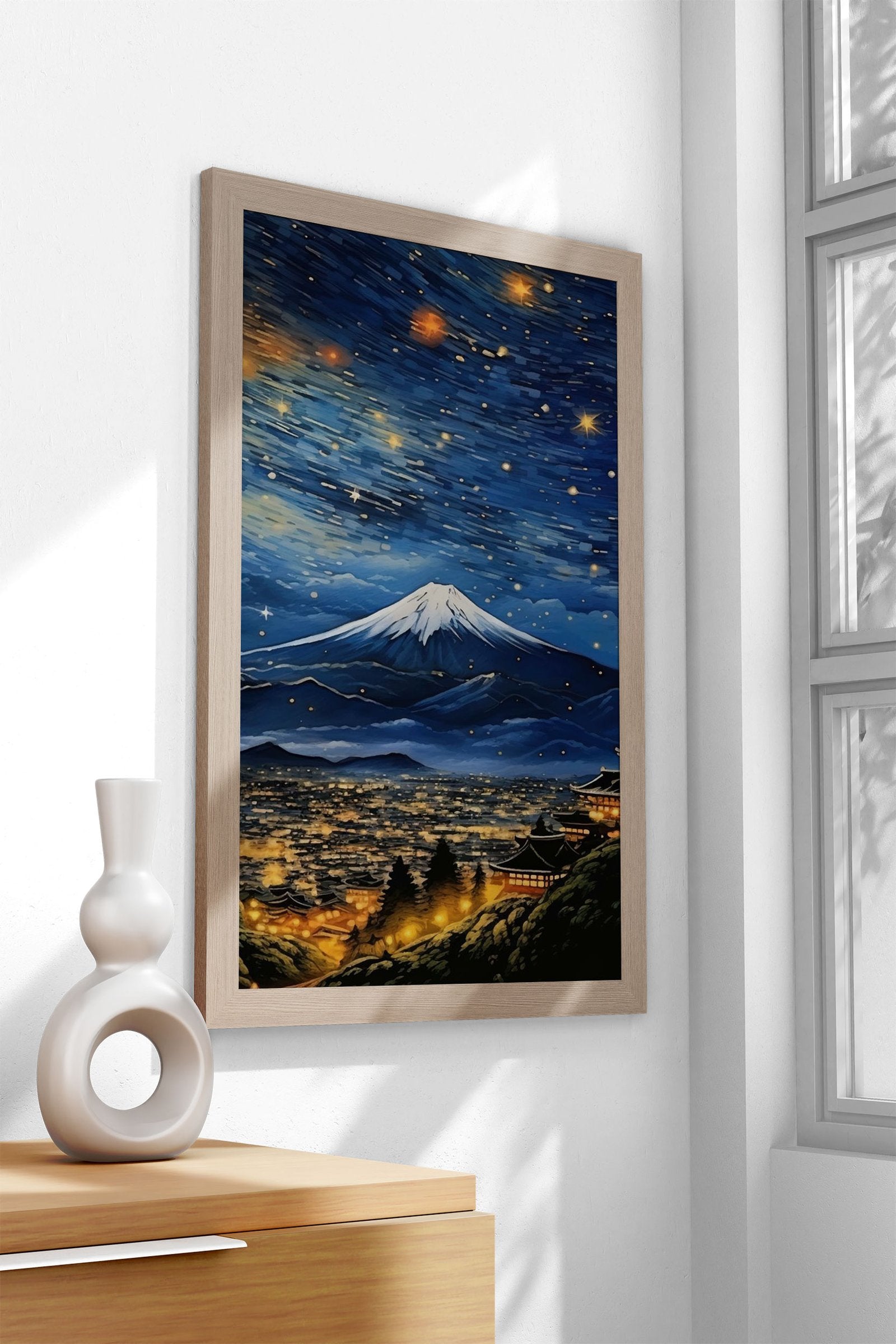 japanese night sky Asian Style Poster | Wall Art for Home & Office | High-Quality Print - High-Quality Visual Display