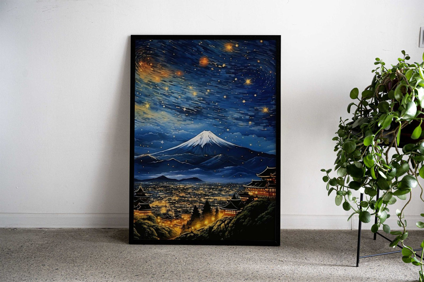 japanese night sky Asian Style Poster | Wall Art for Home & Office | High-Quality Print - High-Quality Visual Display