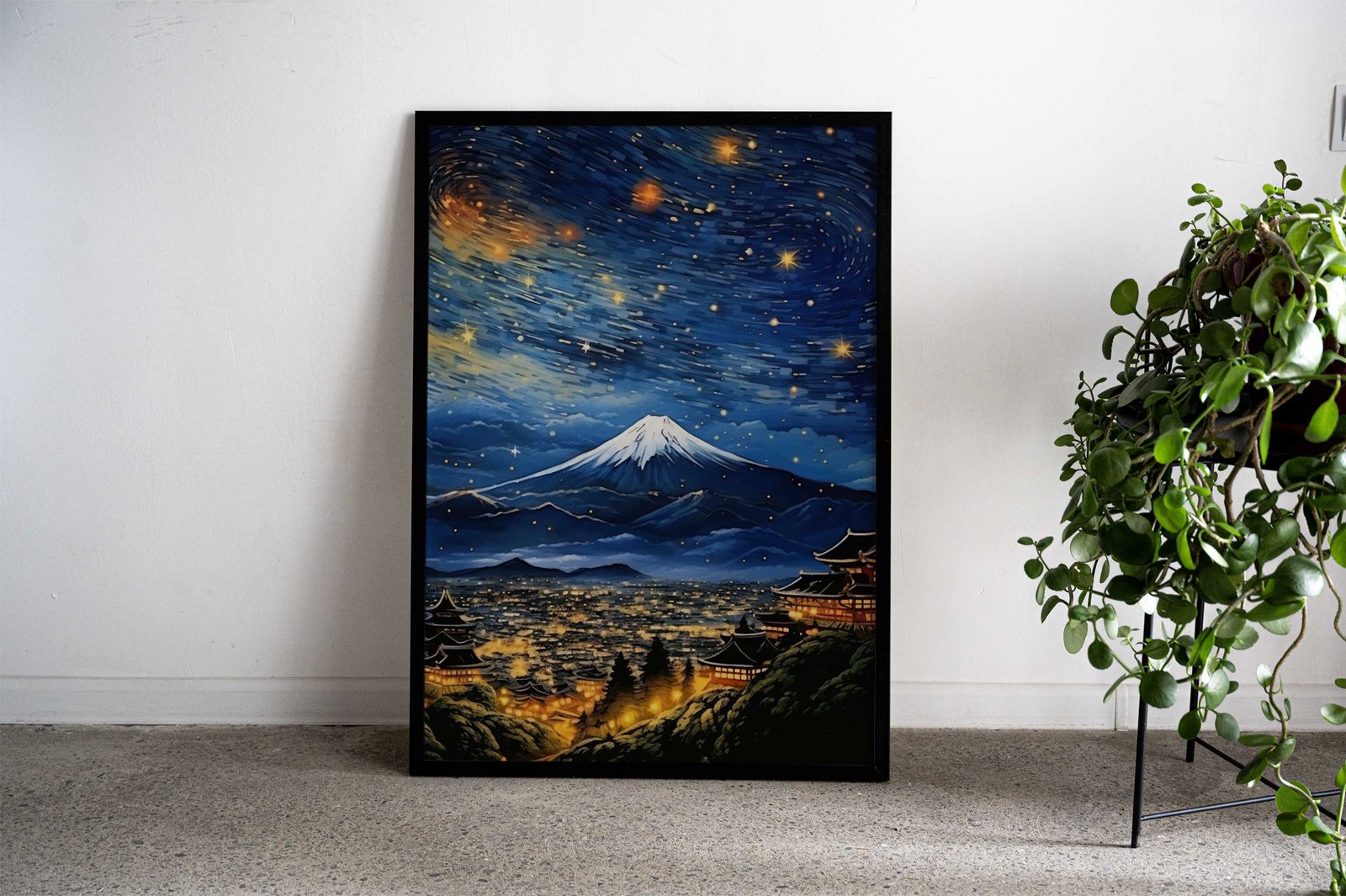 japanese night sky Asian Style Poster | Wall Art for Home & Office | High-Quality Print - High-Quality Visual Display