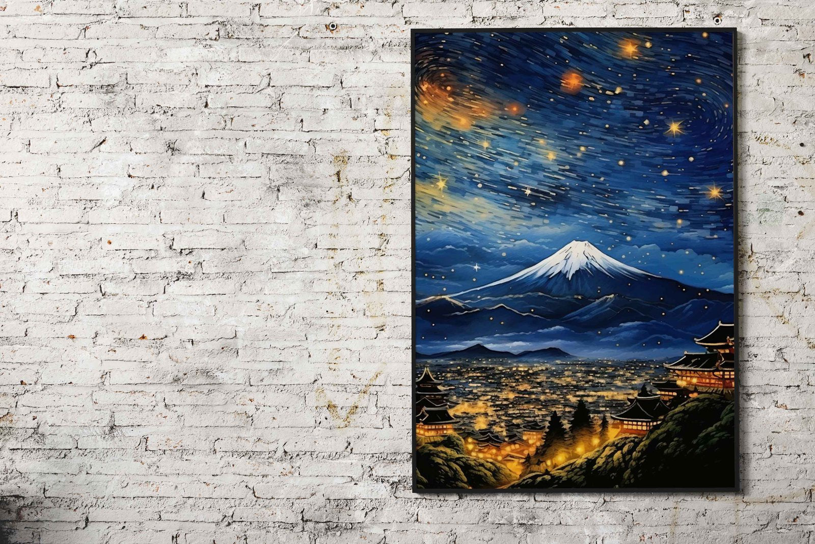 japanese night sky Asian Style Poster | Wall Art for Home & Office | High-Quality Print - High-Quality Visual Display