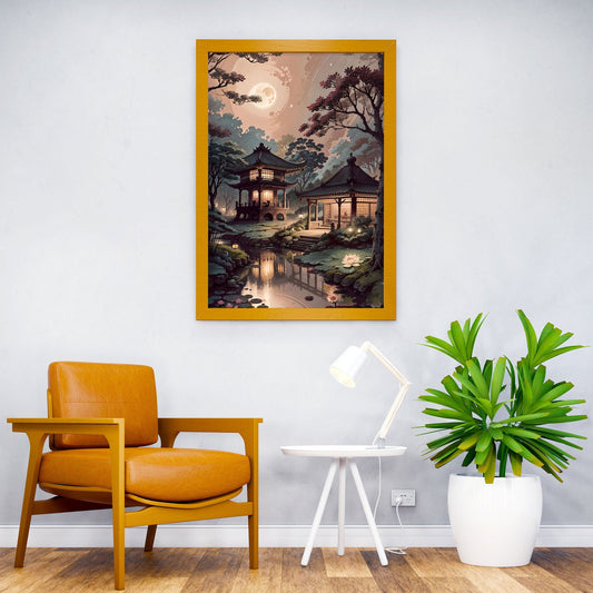 japanese village view Asian Style Poster | Wall Art for Home & Office | High-Quality Print - High-Quality Visual Display