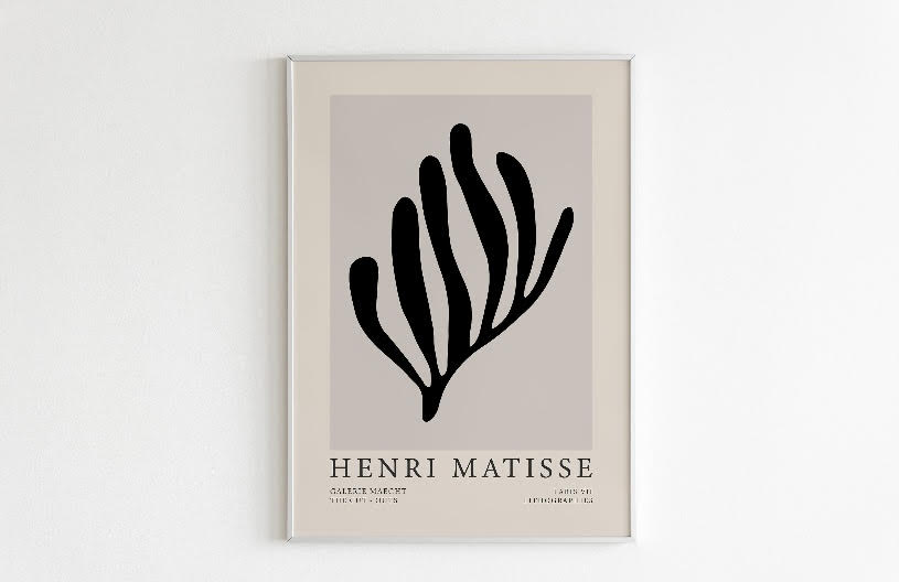 Set of Three Jazz Prints in Matisse Black