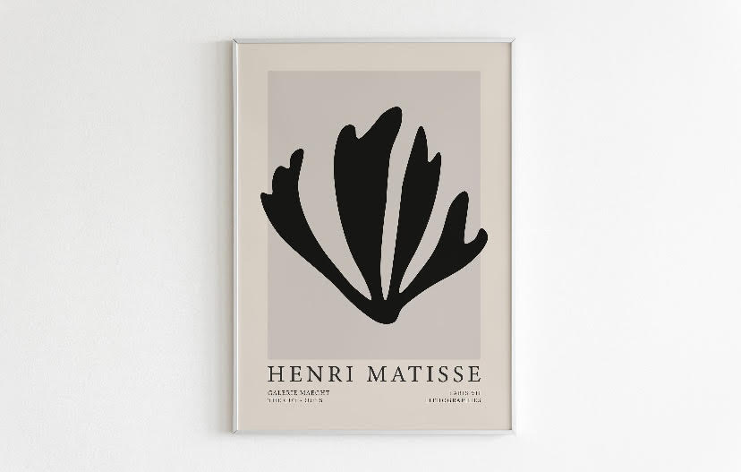 Set of Three Jazz Prints in Matisse Black