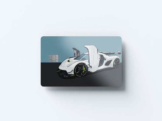 Watercolor jesko design | credit card sticker | small chip | credit card skin for nursery and home wall decor.
