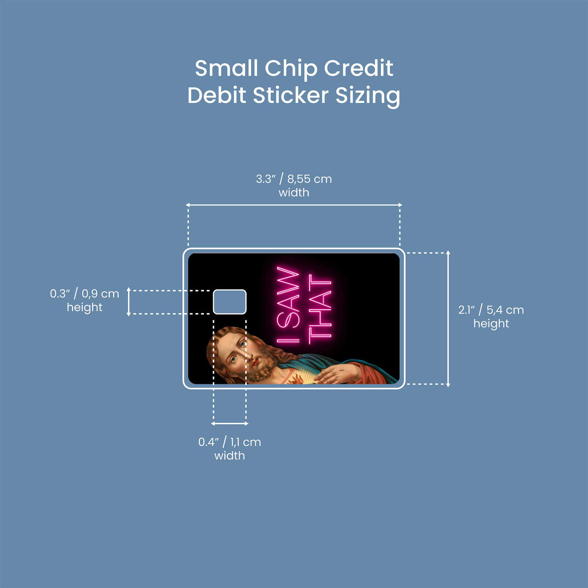 Jesus I Saw That - Premium Vinyl Credit Card Skin Cover by Wonderwallsboutique