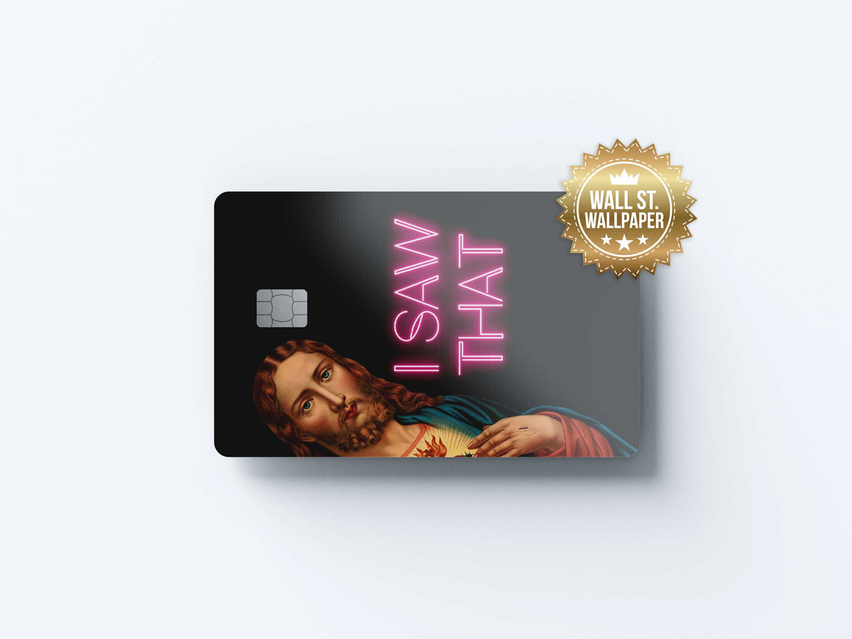 Jesus I Saw That - Premium Vinyl Credit Card Skin Cover by Wonderwallsboutique