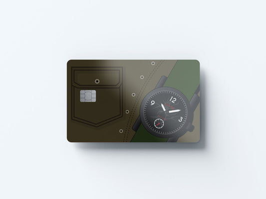 Watercolor joel’s watch design | credit card sticker | small chip | credit card skin for nursery and home wall decor.