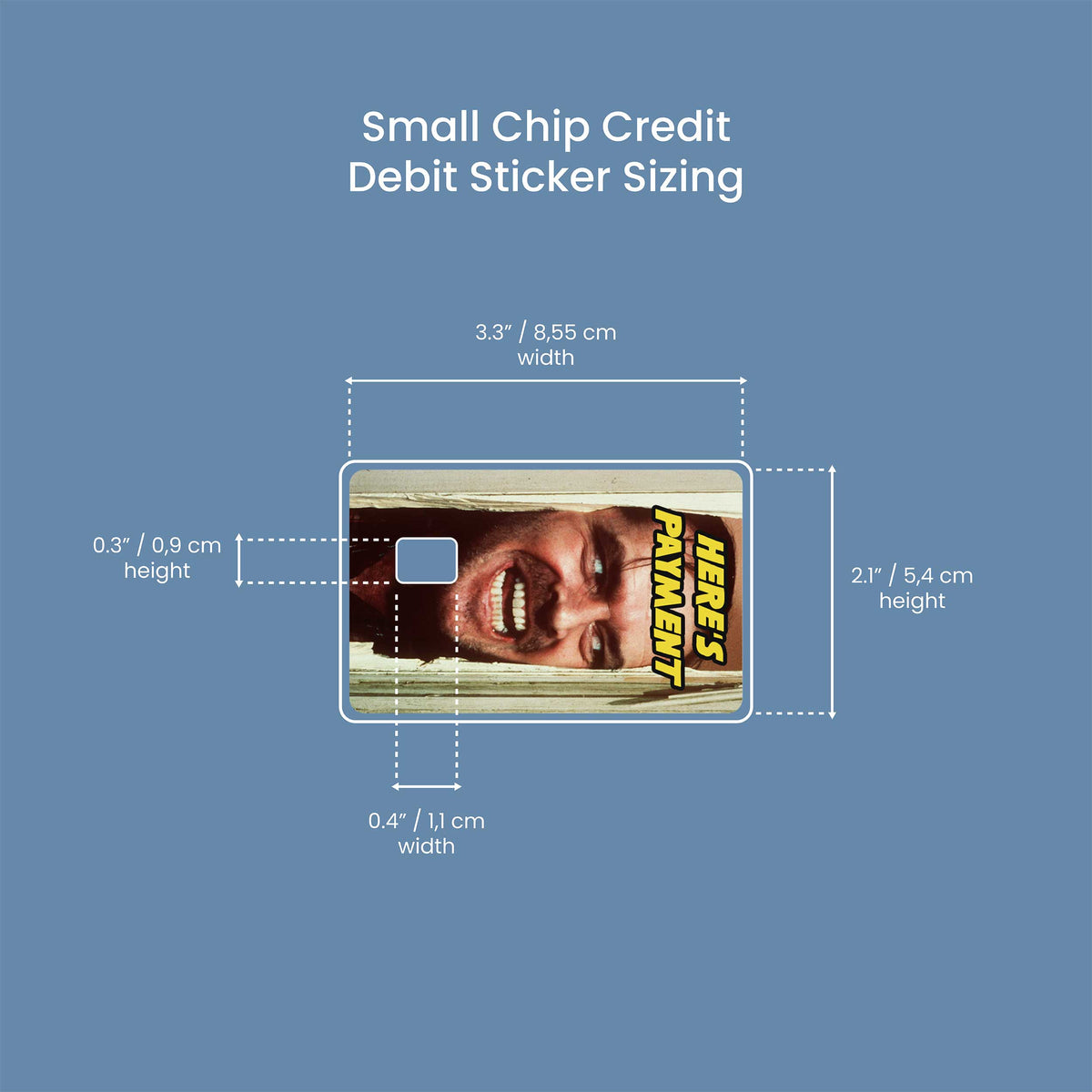 Johnny Heres Payment - Premium Vinyl Credit Card Skin Cover by Wonderwallsboutique
