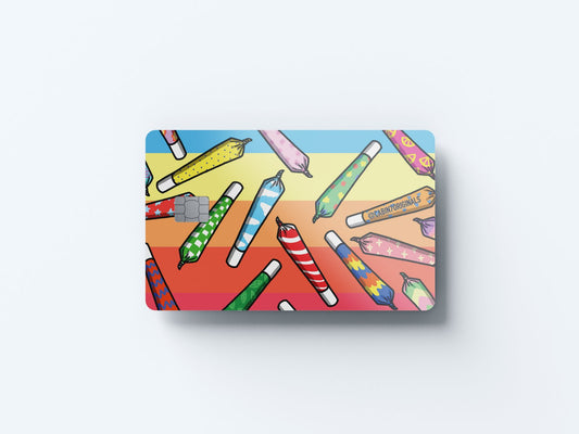 Watercolor joints design | credit card sticker | small chip | credit card skin for nursery and home wall decor.