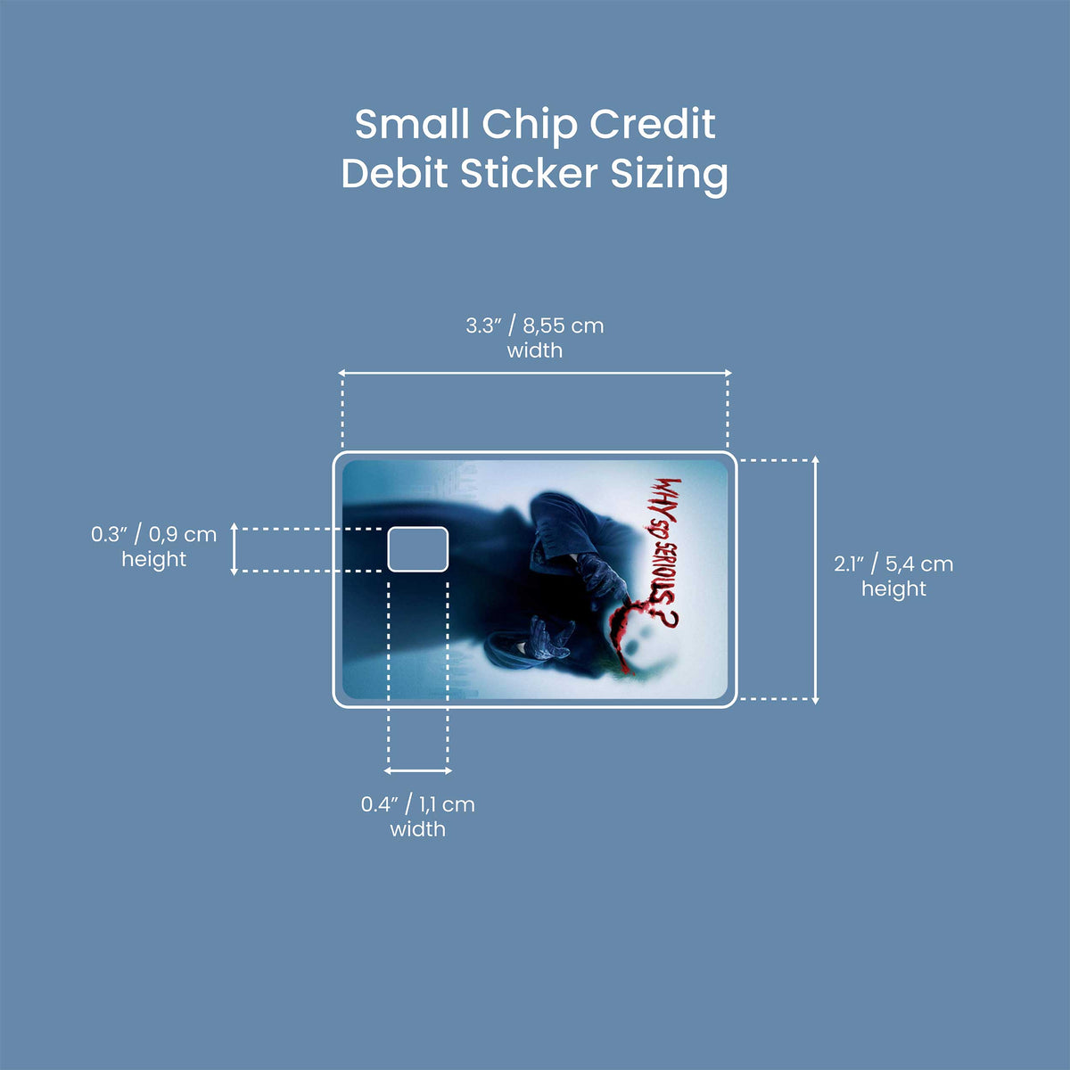 Joker Why So Serious - Premium Vinyl Credit Card Skin Cover by Wonderwallsboutique