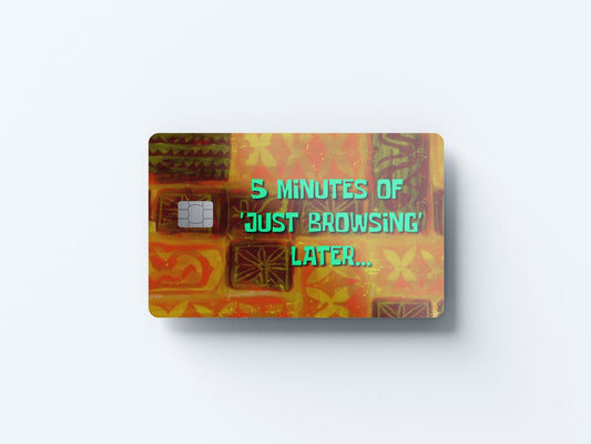 Watercolor just browsing design | credit card sticker | small chip | credit card skin for nursery and home wall decor.
