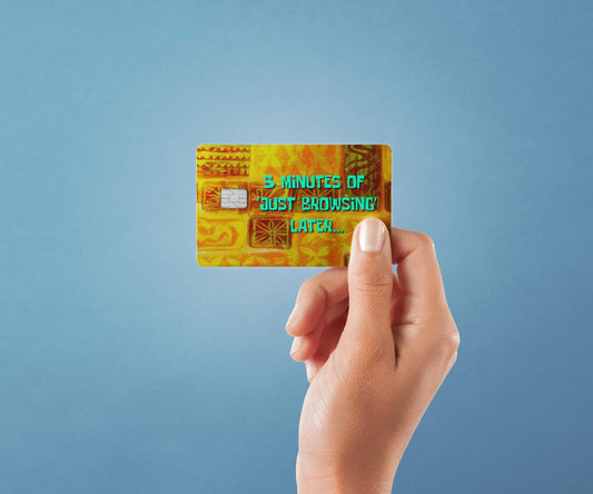 Watercolor just browsing design | credit card sticker | small chip | credit card skin for nursery and home wall decor.
