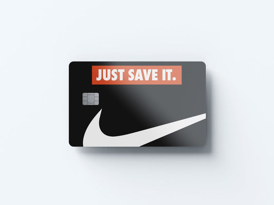 Watercolor just save it design | credit card sticker | small chip | credit card skin for nursery and home wall decor.