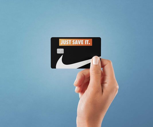 Watercolor just save it design | credit card sticker | small chip | credit card skin for nursery and home wall decor.