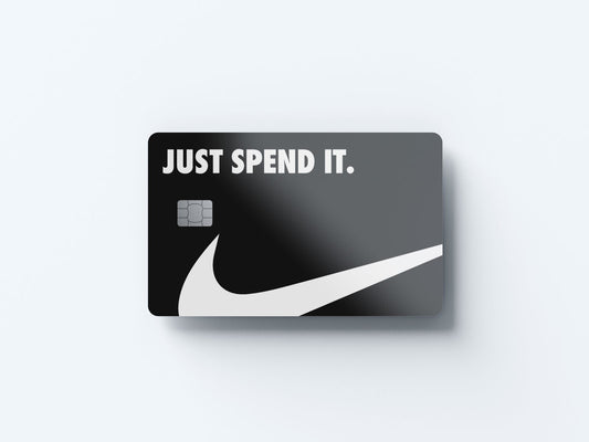 Watercolor just spend it design | credit card sticker | small chip | credit card skin for nursery and home wall decor.