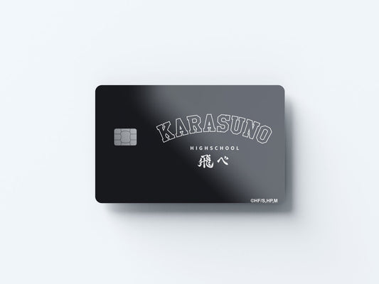 Watercolor karasuno varsity black design | credit card sticker | small chip | credit card skin for nursery and home wall decor.