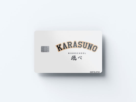 Watercolor karasuno varsity white design | credit card sticker | small chip | credit card skin for nursery and home wall decor.