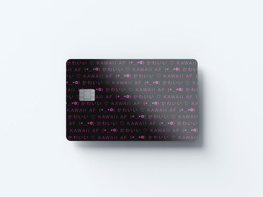 Watercolor kawaii af wallpaper design | credit card sticker | small chip | credit card skin for nursery and home wall decor.