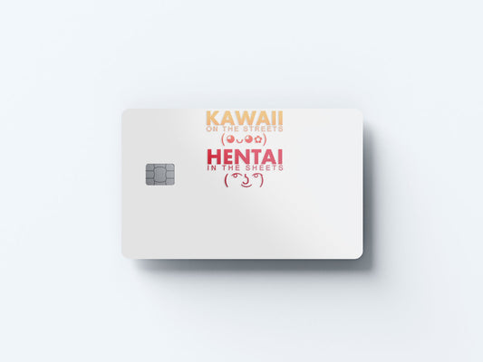 Watercolor kawaii on the streets design | credit card sticker | small chip | credit card skin for nursery and home wall decor.