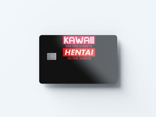 Watercolor kawaii on the streets ii design | credit card sticker | small chip | credit card skin for nursery and home wall decor.