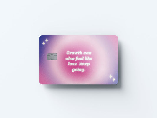 Watercolor keep going design | credit card sticker | small chip | credit card skin for nursery and home wall decor.