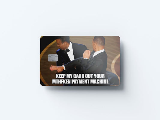 Watercolor keep my card out design | credit card sticker | small chip | credit card skin for nursery and home wall decor.