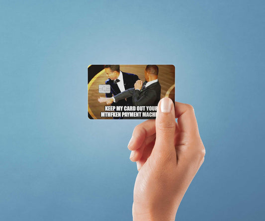 Watercolor keep my card out design | credit card sticker | small chip | credit card skin for nursery and home wall decor.